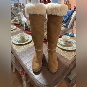 UGG Cream Fur Lined Boots